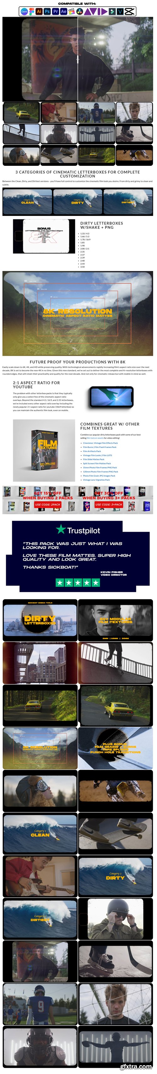 Sickboat - Dirty Letterboxes Cinematic Aspect Ratio Mattes (8K)