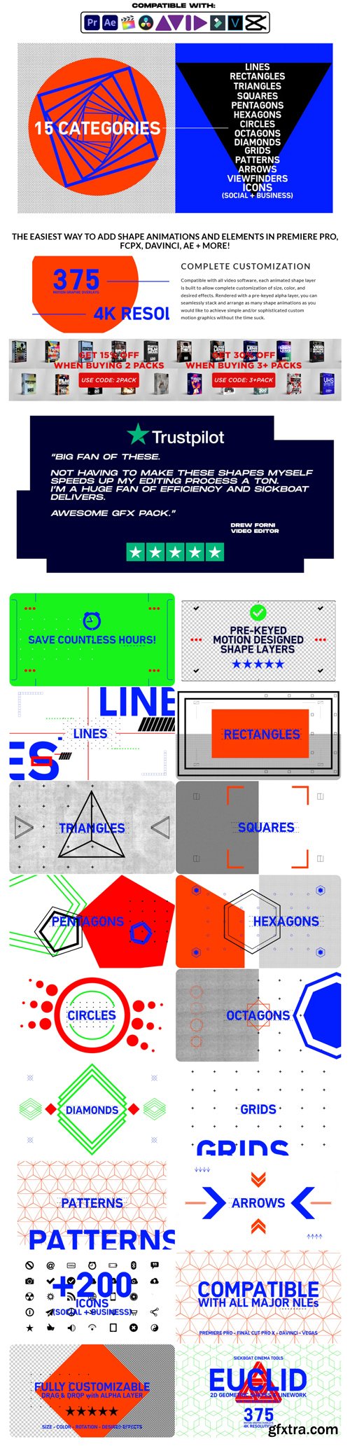 Sickboat - Euclid 2D Geometric Shape Animations + Elements (4K)