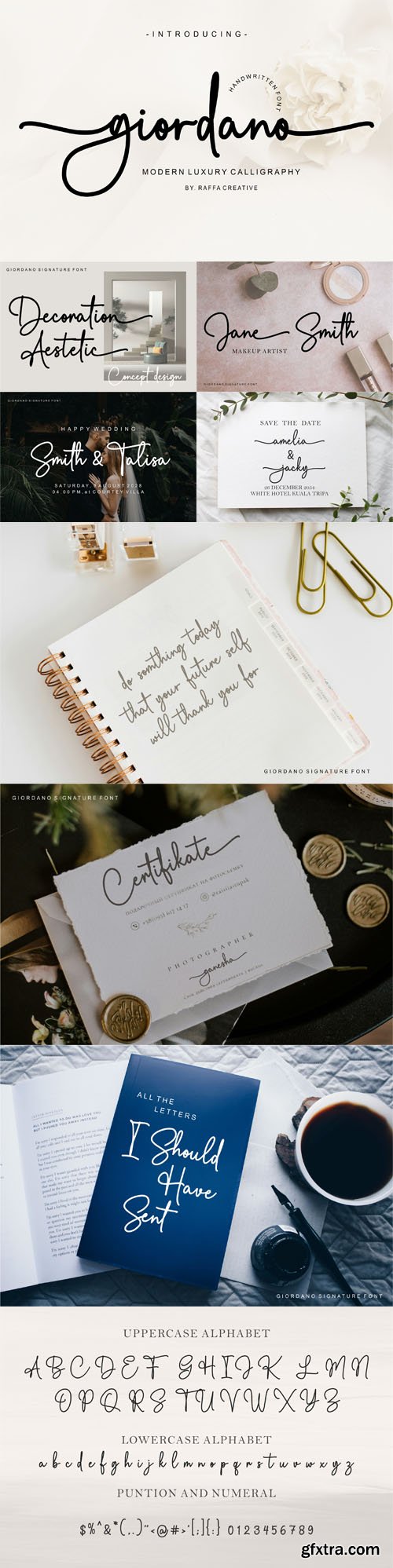 Giordano - Modern Luxury Handwritten Script Typeface Giordano - Modern Luxury Handwritten Script Typeface