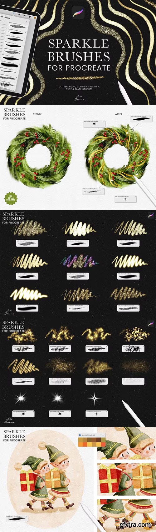 Sparkle Glitter Brushes for Procreate