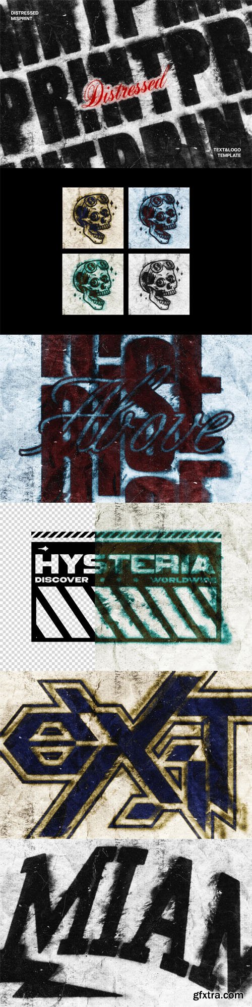Distressed Misprint Text Effects for Photoshop