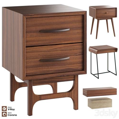 '3dsky Pro - Bedside tables La Redoute Interieurs Set 5'