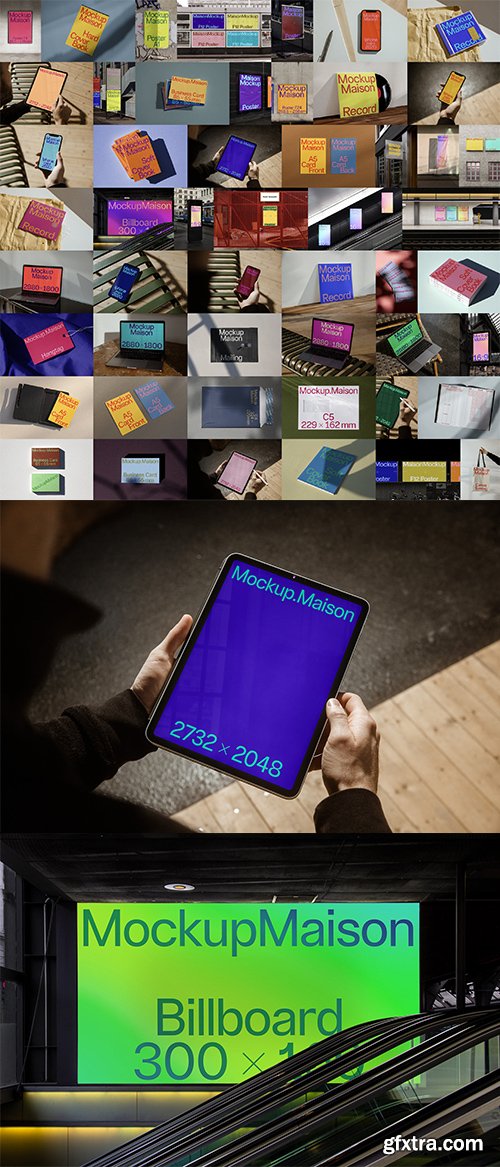 Mockup Maison - B Collection &ndash; 51 Mockups $190