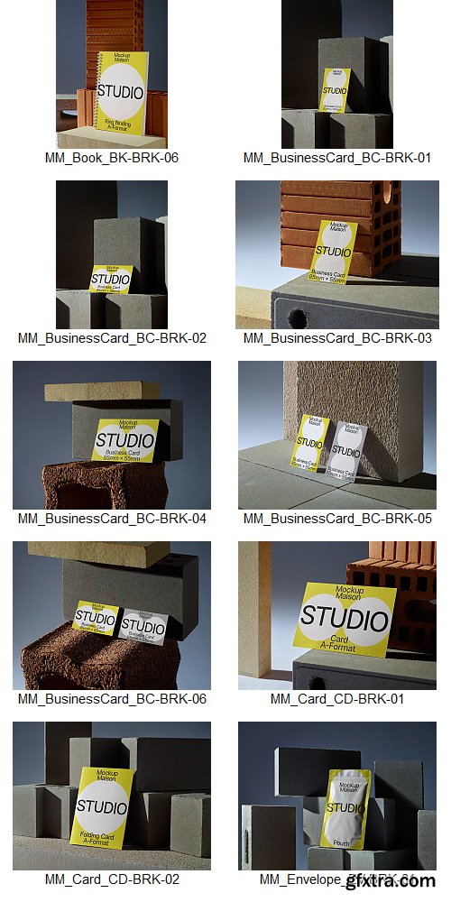Mockup Maison - Bricks Collection &ndash; 32 Mockups $130
