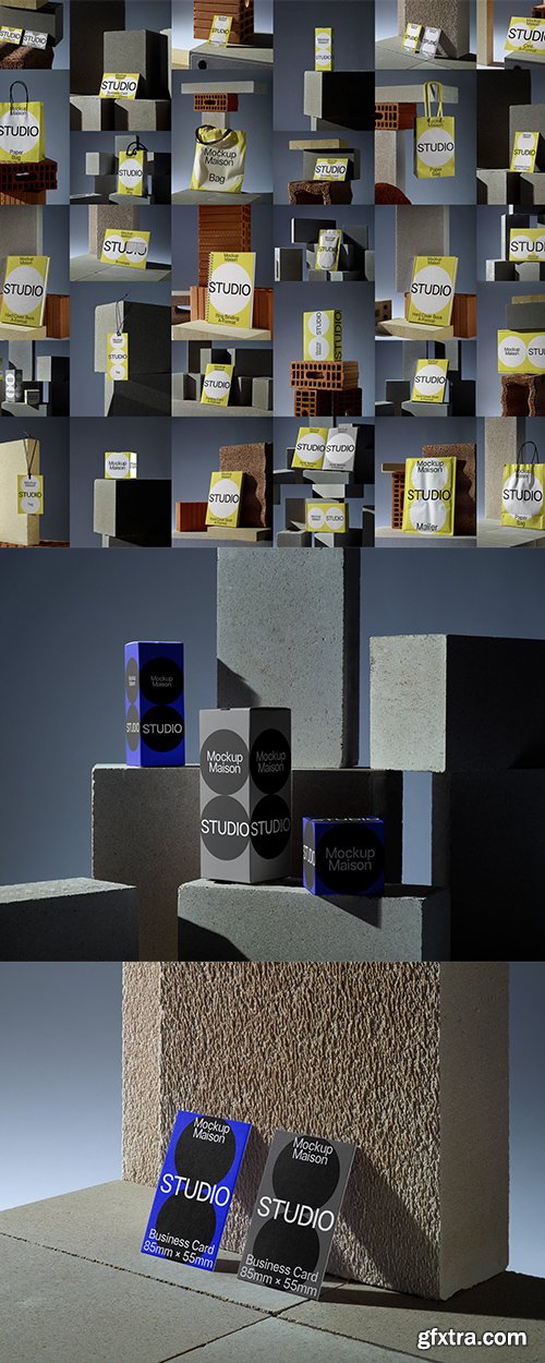 Mockup Maison - Bricks Collection &ndash; 32 Mockups $130