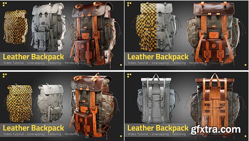 Artstation - Leather Backpack - Tutorial Unwrapping/Texturing/Rendering Process