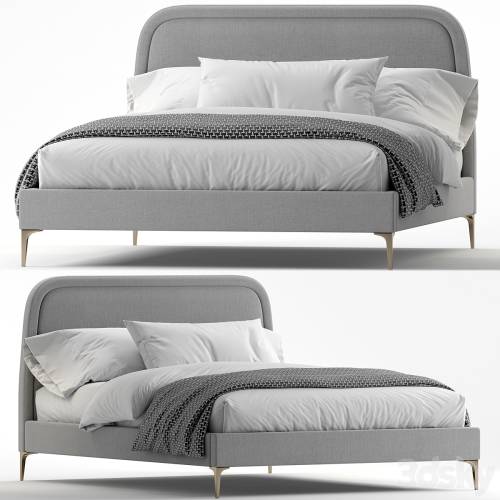 '3dsky Pro - West Elm_Camilla Queen Bed metal legs'