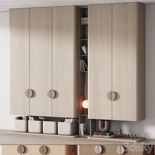 '3dsky Pro - 440 furniture for children 04 cupboard with toys and decor in 3 colors' '3dsky Pro - 440 furniture for children 04 cupboard with toys and decor in 3 colors'