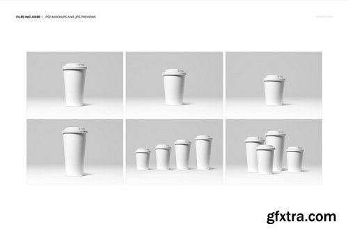 CreativeMarket - Paper Cups Mockup Set - 42228403