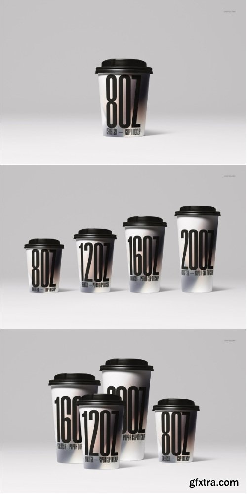 CreativeMarket - Paper Cups Mockup Set - 42228403