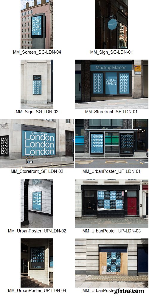 Mockup Maison - London Collection &ndash; 64 Mockups $260