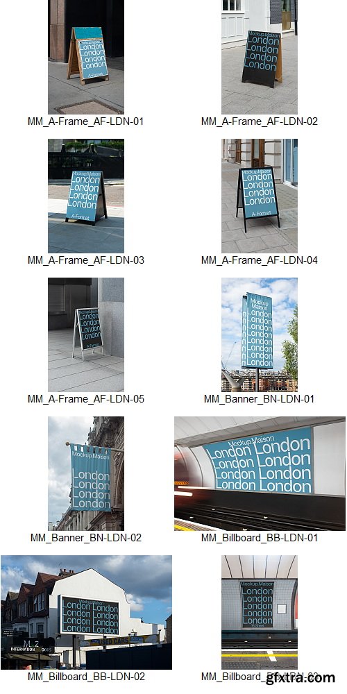 Mockup Maison - London Collection &ndash; 64 Mockups $260