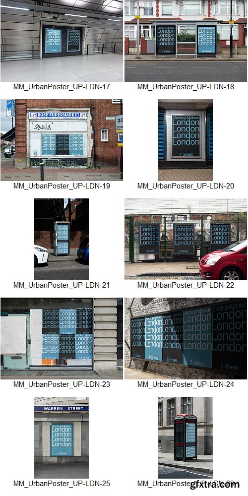 Mockup Maison - London Collection &ndash; 64 Mockups $260