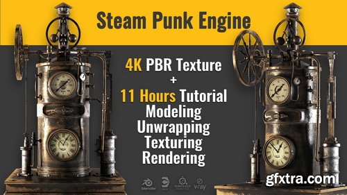 Artstation - Steampunk Engine - Tutorial Full Process-Asset