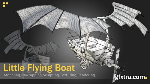 Artstation - Little Flying Boat - Tutorial full process
