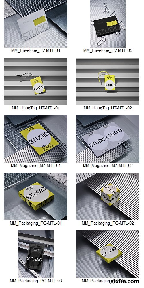 Mockup Maison - Metal Collection &ndash; 45 Mockups $180