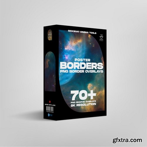 Sickboat - POSTER BORDERS: PNG BORDER OVERLAYS (8K)