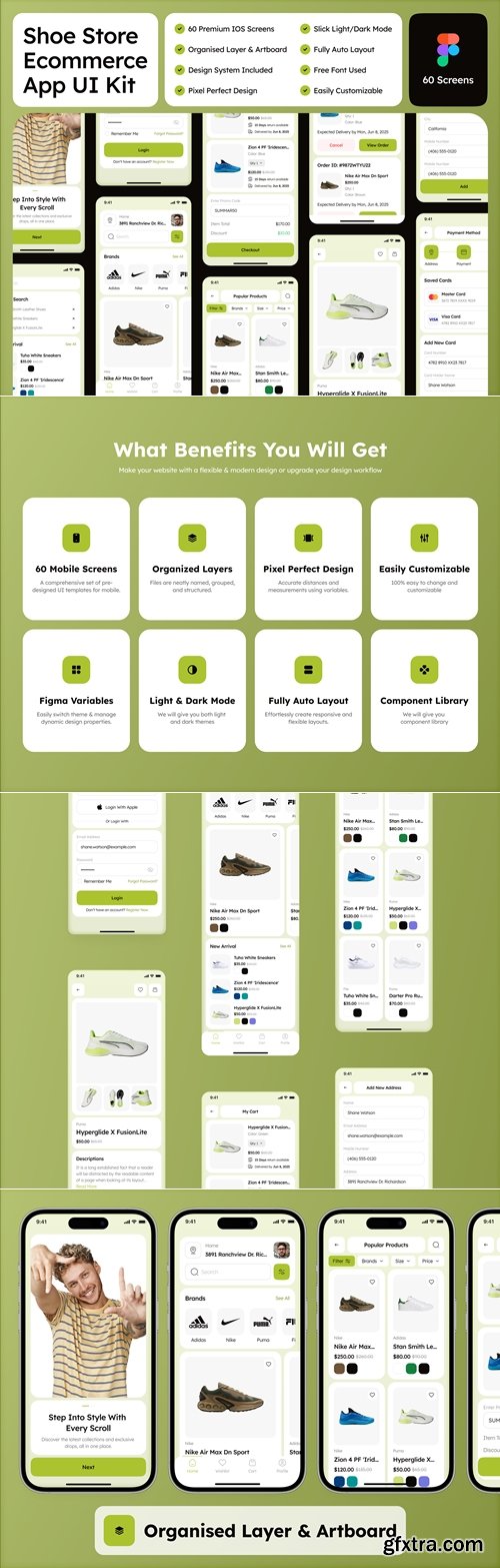 sneakX - Shoe Store Ecommerce App UI Kit sneakX - Shoe Store Ecommerce App UI Kit