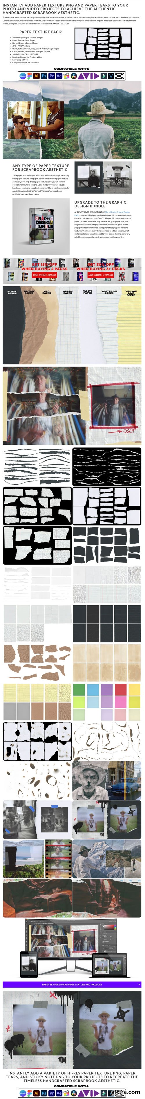 Sickboat - PAPER TEXTURE PACK: PAPER TEXTURE PNG + PAPER TEARS