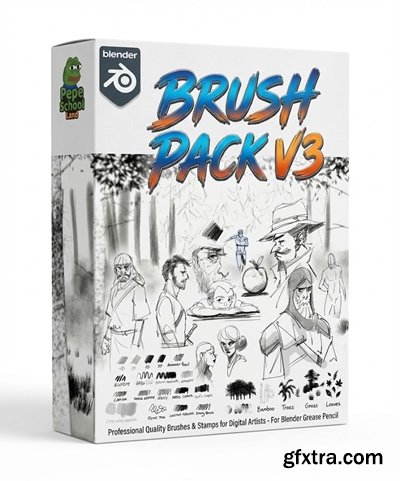 Pepe School Land - Brush Pack V3 for Blender