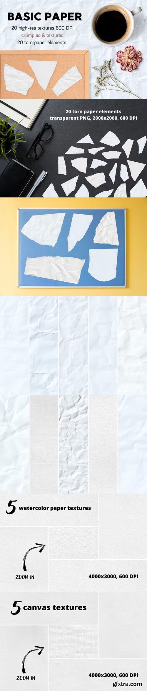 40 Basic Paper Textures 40 Basic Paper Textures