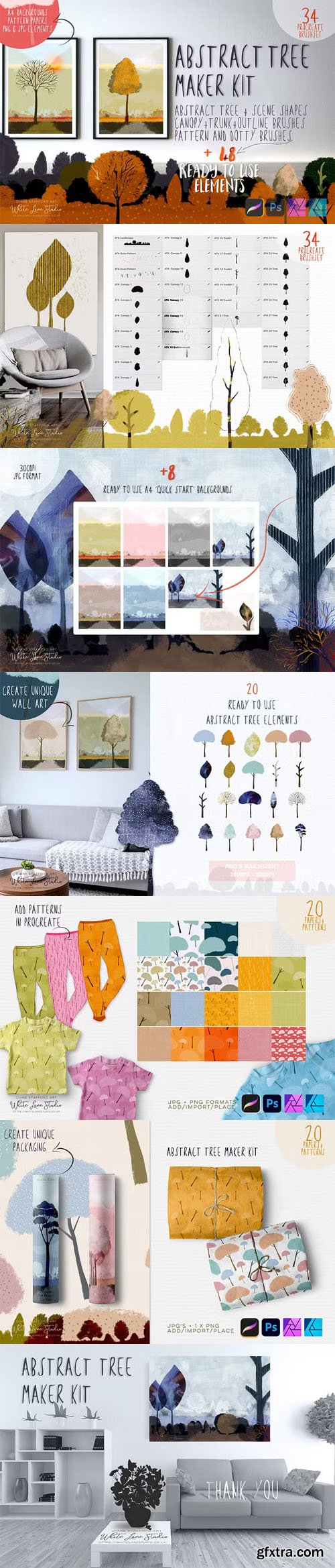 Abstract Tree Maker Kit - Brushes for Procreate