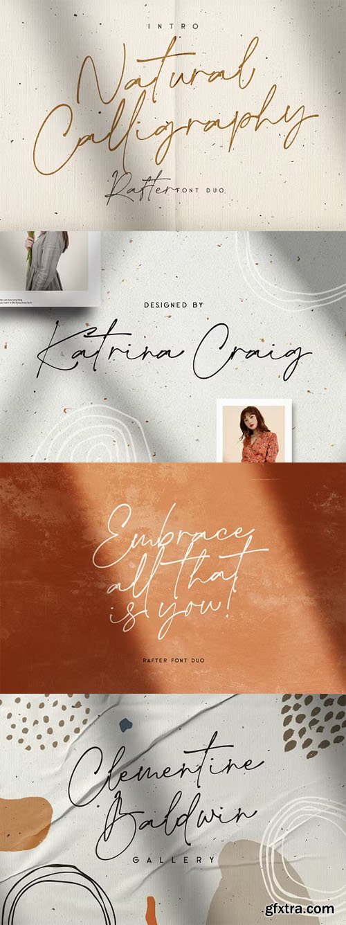 Rafter - Natural Calligraphy Font Duo
