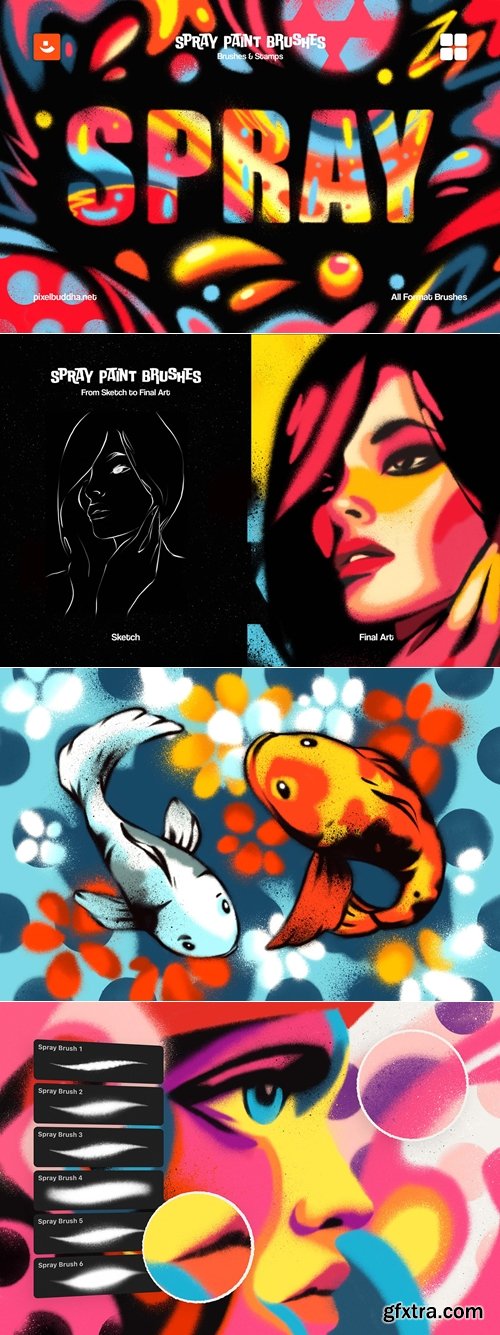 CreativeMarket - Multi-App Spray Paint Brushes