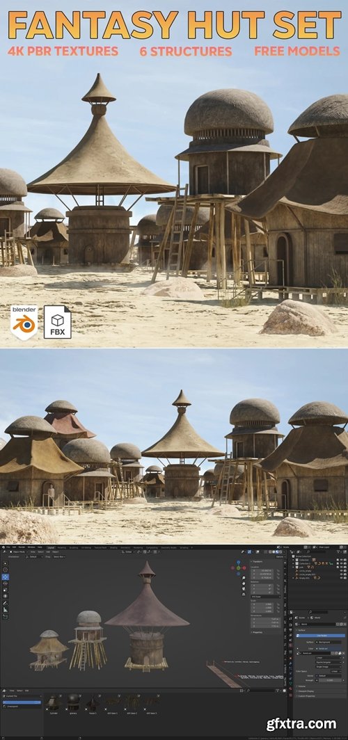 Gumroad - Fantasy Hut set v3.1