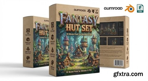 Gumroad - Fantasy Hut set v3.1