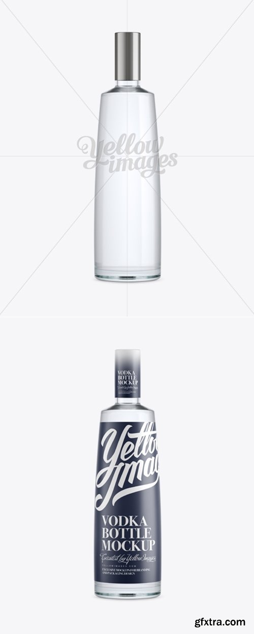 YellowImages - Clear Glass Vodka Bottle Mockup 11893