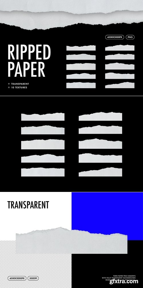 Ripped Papers Texture Set