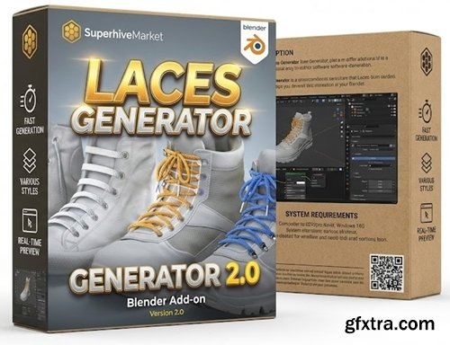 SuperhiveMarket - Laces Generator 2.0 for Blender