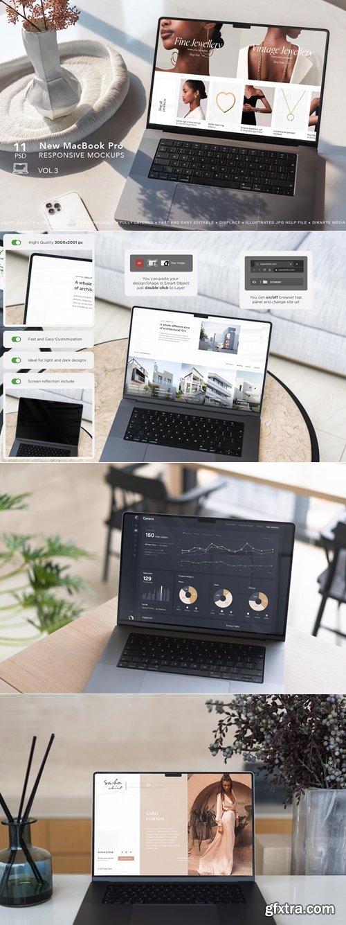 MockupCloud - New MacBook Pro 16 Responsive MockUps