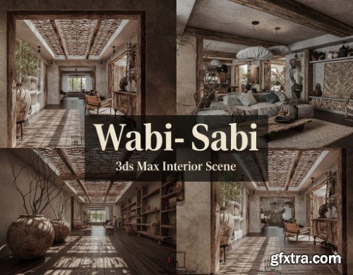 Wabi - Sabi 3ds Max Interior Scene