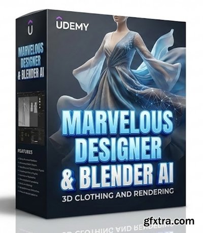 Udemy - Marvelous Designer & Blender Ai: 3D Clothing And Rendering