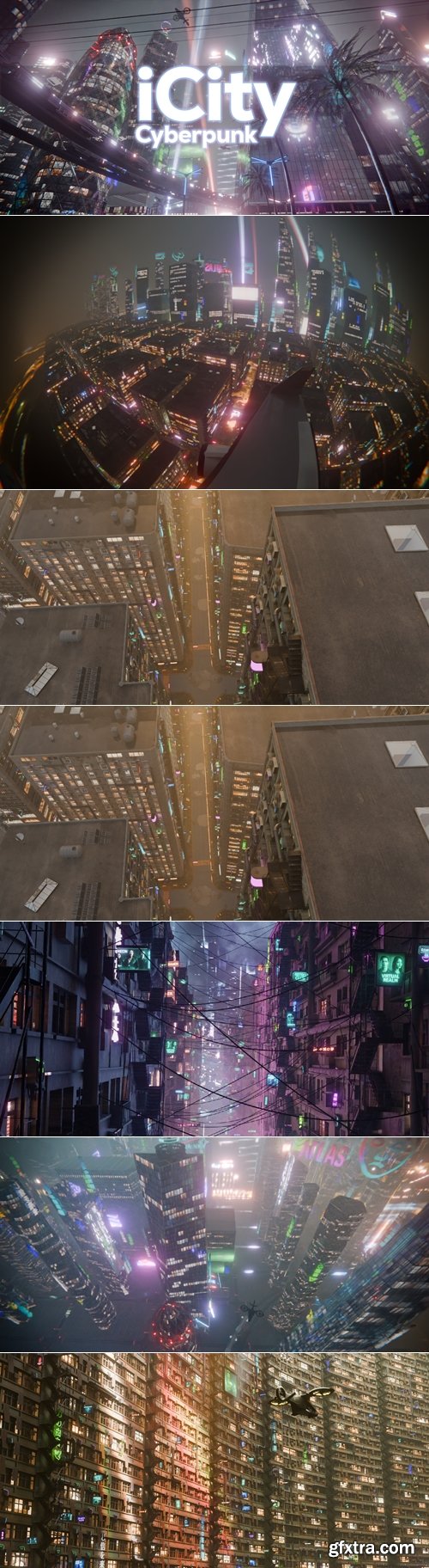 SuperhiveMarket - Icity v1.7.1 - City Generator Addon - Cyberpunk Theme