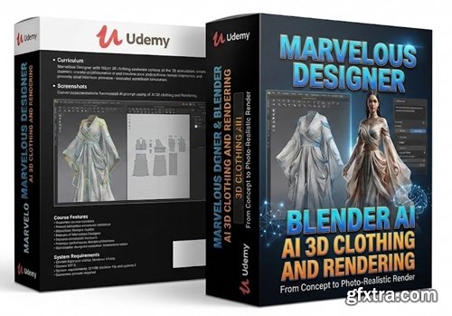 Udemy - Marvelous Designer & Blender Ai: 3D Clothing And Rendering