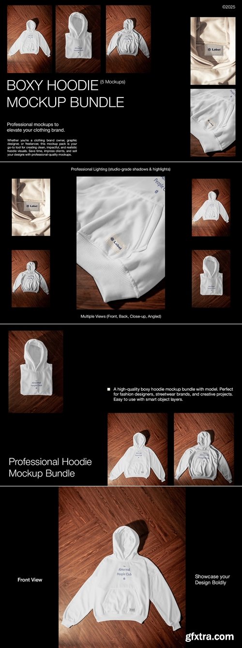 MockupCloud - Boxy Hoodie Mockup Bundle