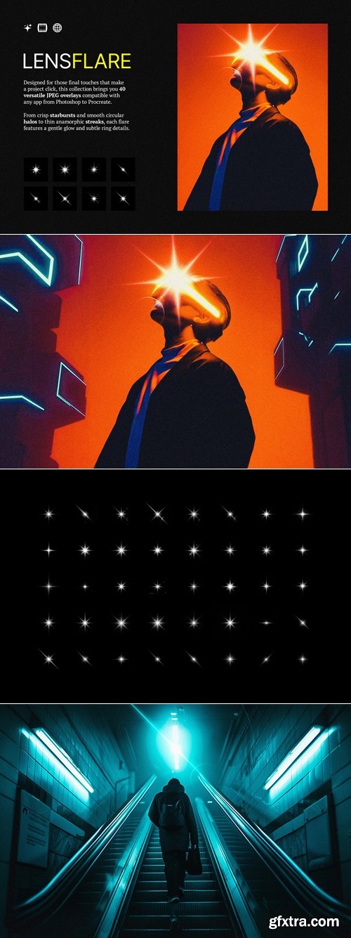 CreativeMarket - Lens Flare Overlays Collection 292015547