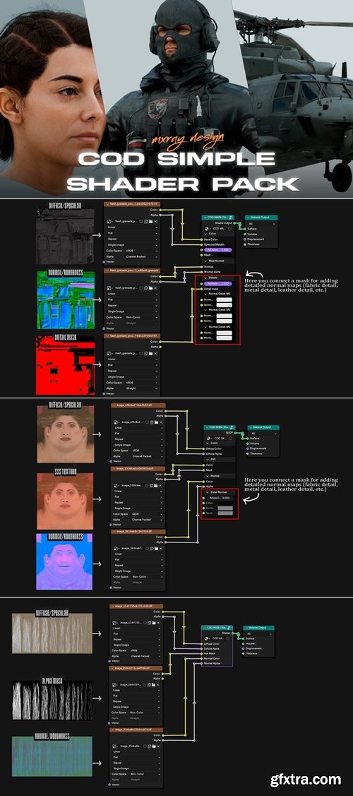 COD SIMPLE SHADER PACK 3D Collection