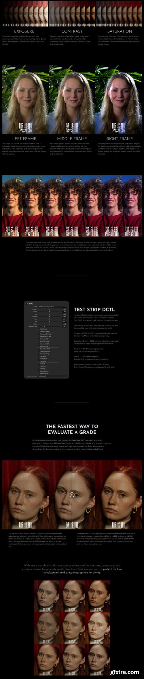 Mononodes - TEST STRIP DCTLS v3 for DaVinci Resolve Studio