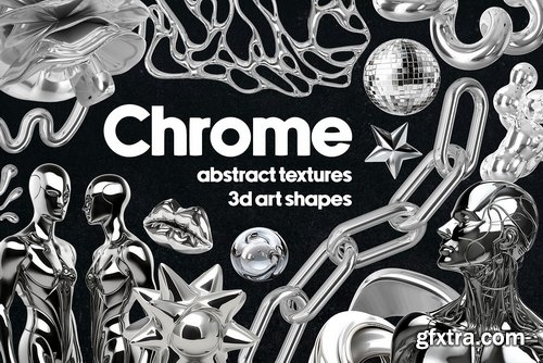 Creativemarket - Chrome 3D Design Collection - 42231059