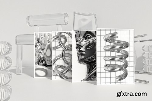 Creativemarket - Chrome 3D Design Collection - 42231059