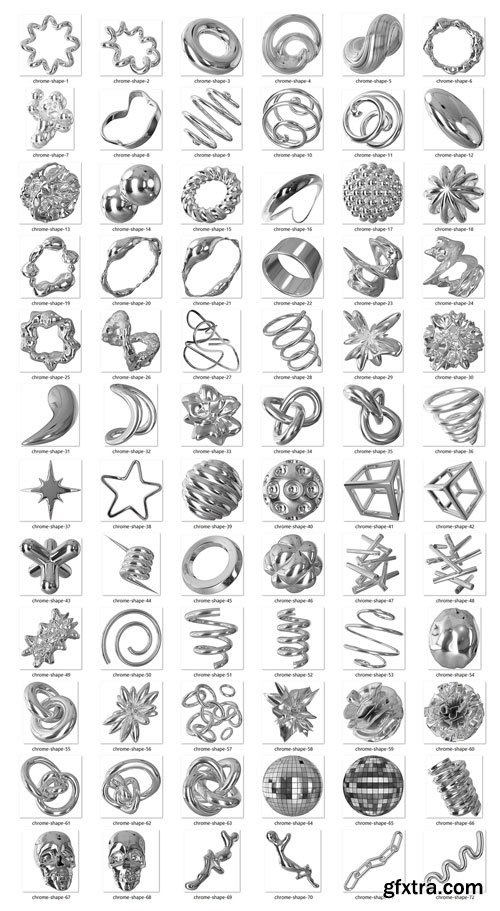 Creativemarket - Chrome 3D Design Collection - 42231059