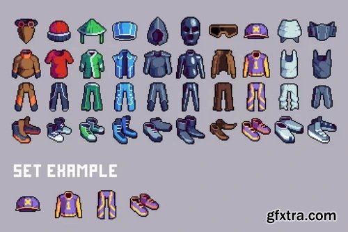 Craftpix - Clothing 32×32 Pixel Art Icons for Cyberpunk