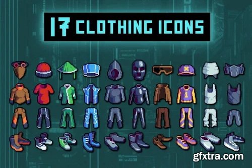 Craftpix - Clothing 32×32 Pixel Art Icons for Cyberpunk