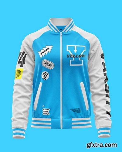 YellowImages - Womens Raglan Bomber Jacket Mockup - 119738