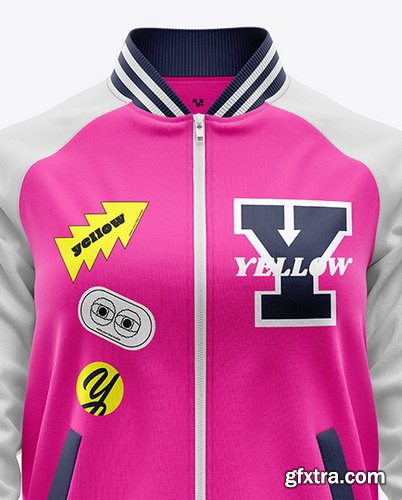 YellowImages - Womens Raglan Bomber Jacket Mockup - 119738