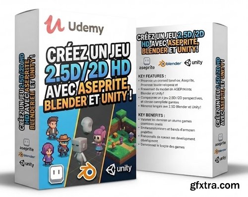 Udemy - Créez un jeu 2.5D/2D HD avec Aseprite, Blender et Unity !